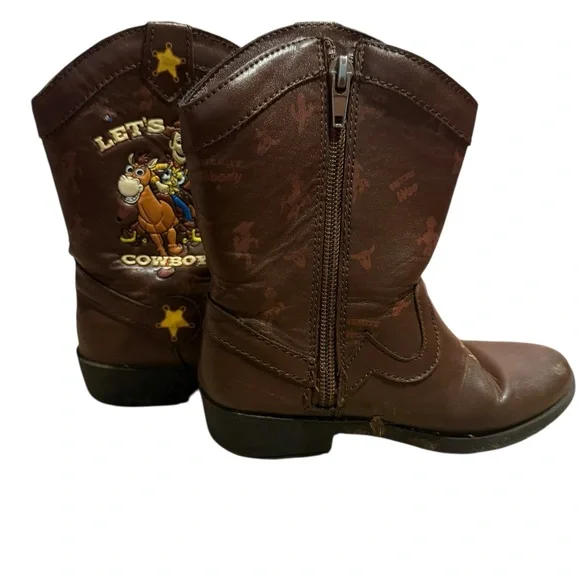 Disney Kids Cowboy Boots size US 11.  Toy Story Design - Brown light up - Picture 2 of 9
